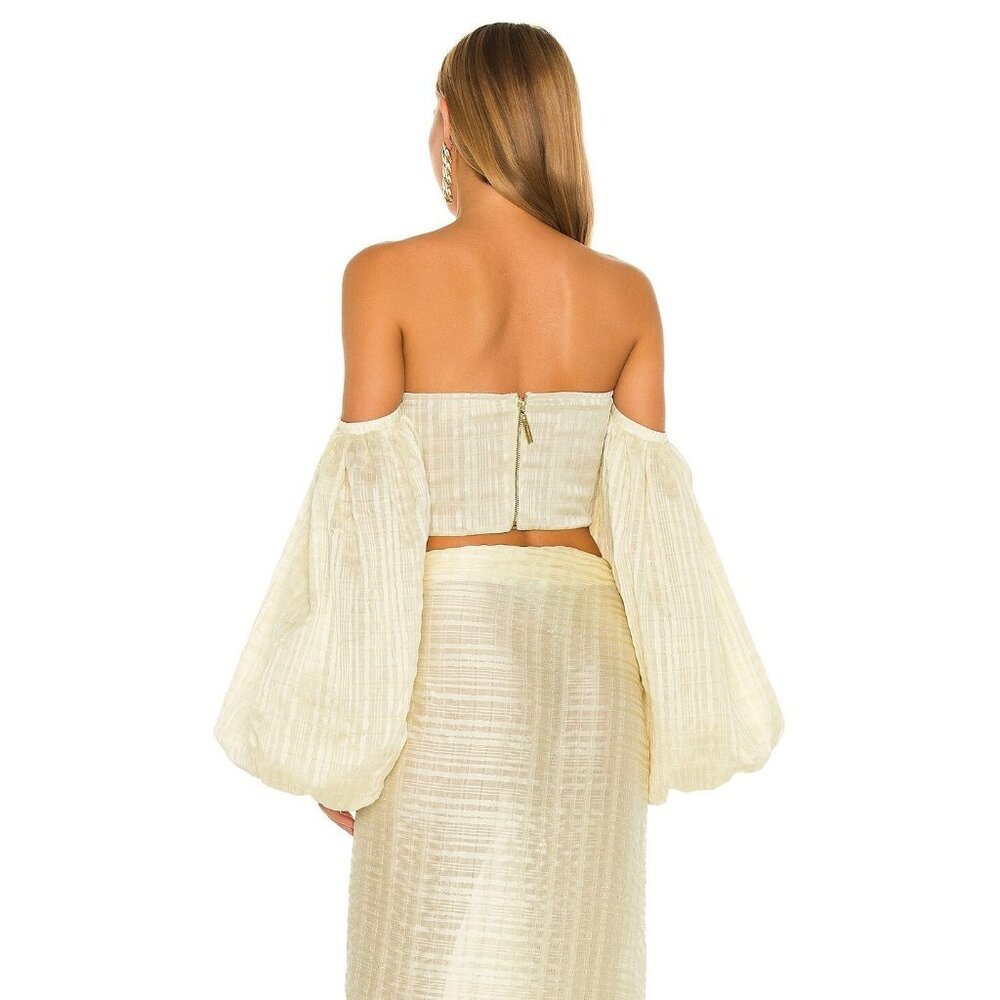 Bronx and Banco Amari Crop Top in Cream - Picture 4 of 6